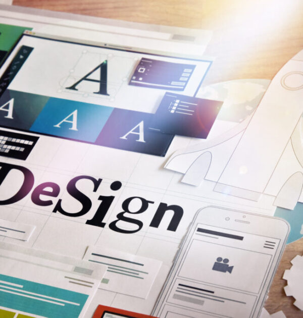 Design concept for graphic designers and design agencies service